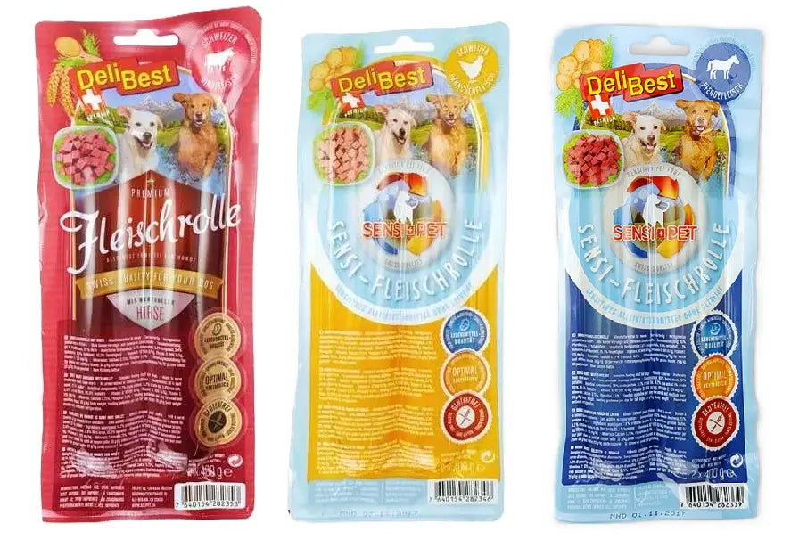 DeliBest sensi hundepølse hest, okse eller kylling